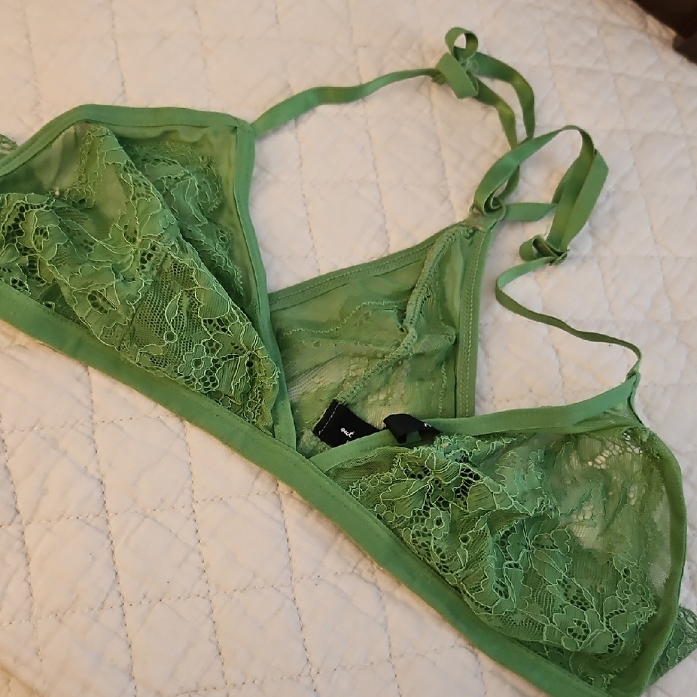 Urban Outfitters Vibrant Green Lace Bralette